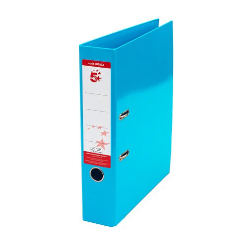 5 Star Office Lever Arch File Fcap Blue [Pack 10]