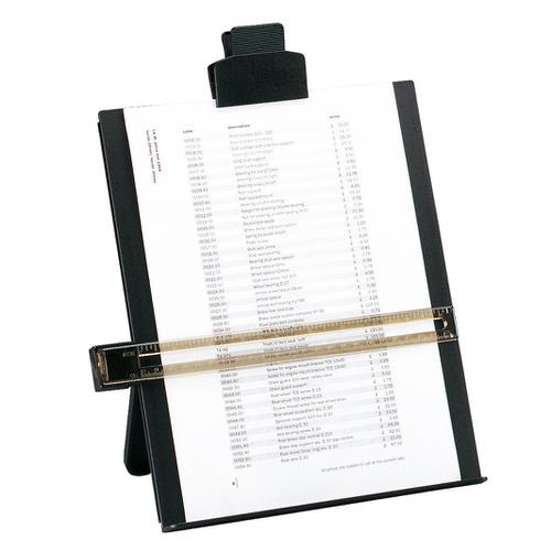5 Star Office Desktop Copyholder with Line Guide Ruler A4 Black