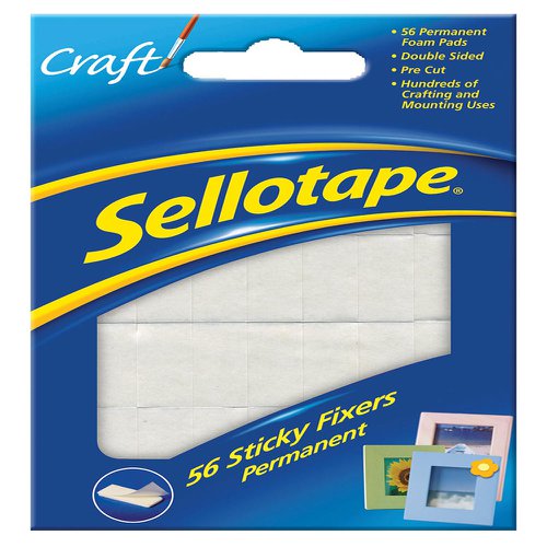 Sellotape Sticky Fixers Permanent 12mm x 25mm [Pack 12]