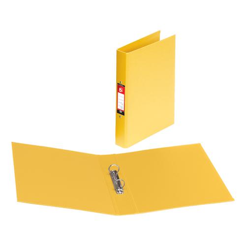 5 Star Office Ring Binder 2 O-Ring Size 25mm Polypropylene A4 Yellow [Pack 10]