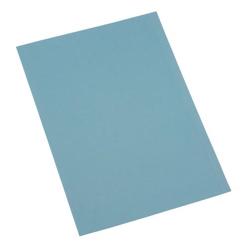 5 Star Office Square Cut Folder Recycled 180gsm Foolscap Blue [Pack 100]
