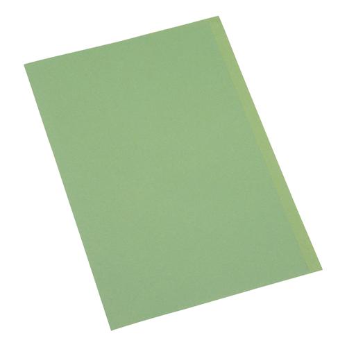 5 Star Office Square Cut Folder Recycled 180gsm Foolscap Green [Pack 100]