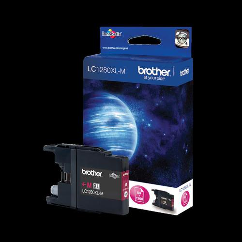 Brother Inkjet Cartridge High Yield Page Life 1200pp Magenta Ref LC1280XLM Brother