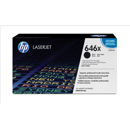 HP 646X Laser Toner Cartridge High Yield Page Life 17000pp Black Ref CE264X