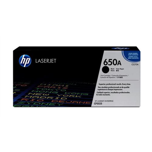 HP 650A Laser Toner Cartridge Page Life 13500pp Black Ref CE270A