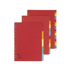 PremierTeam Dividers 5-Part Bright Colour A4 Assorted 353381 Buy online at Office 5Star or contact us Tel 01594 810081 for assistance