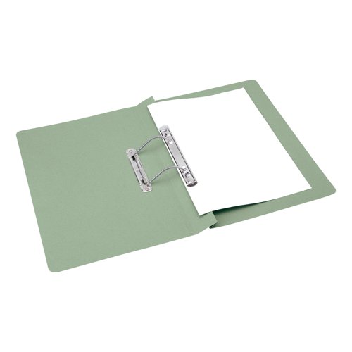 5 Star Office Transfer Spring File Mediumweight 285gsm Capacity 38mm Foolscap Green [Pack 50]