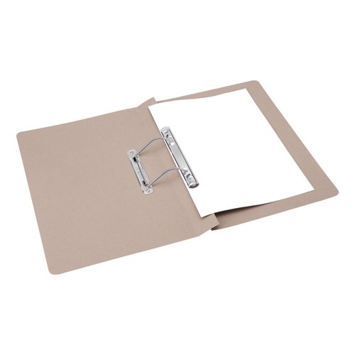 5 Star Office Transfer Spring File Mediumweight 285gsm Capacity 38mm Foolscap Buff [Pack 50]