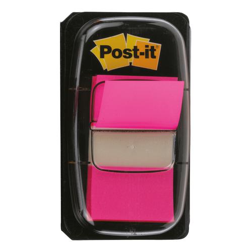 Post-it Index Flags 50 per Pack 25mm Bright Pink Ref 680-21 [Pack 12] 3M