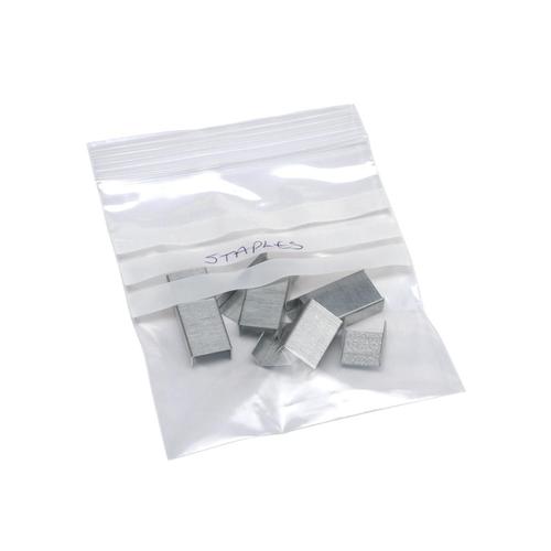 Grip Seal Polythene Bags Resealable Write On 40 Micron 90x115mm PGW123 [Pack 1000]  4048321 Buy online at Office 5Star or contact us Tel 01594 810081 for assistance