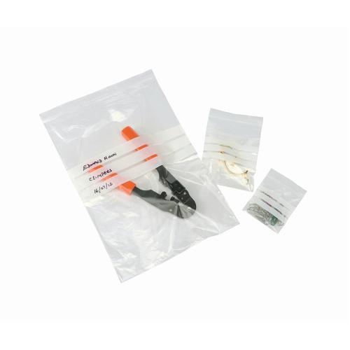 Grip Seal Polythene Bags Resealable Write On 40 Micron 100X140mm PGW125 [Pack 1000]