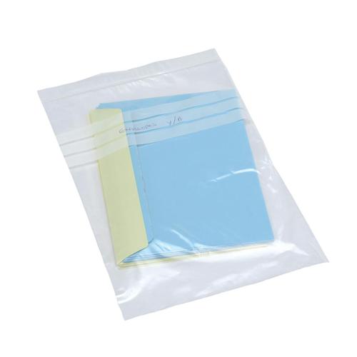 Grip Seal Polythene Bags Resealable Write On 40 Micron 229x324mm PGW132 [Pack 1000]