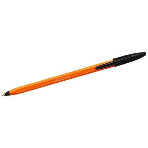 Bic Orange Ball Pen Fine 0.8mm Tip 0.3 mm Line Black Ref 1199110114 [Pack 20]