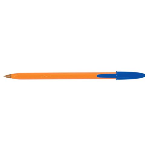 Bic Orange Ball Pen Fine 0.8mm Tip 0.3mm Line Blue Ref 1199110111 [Pack 20]