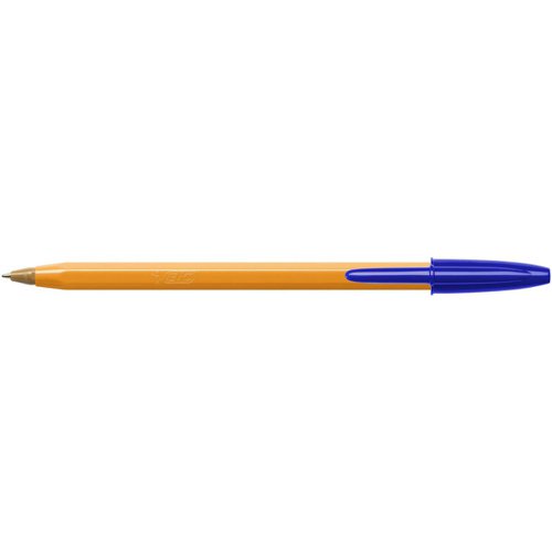 Bic Orange Ball Pen Fine 0.8mm Tip 0.3mm Line Blue Ref 1199110111 [Pack 20]