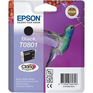 Epson T0801 Inkjet Cartridge Hummingbird Page Life 300pp 7.4ml Black Ref C13T08014011 834033 Buy online at Office 5Star or contact us Tel 01594 810081 for assistance