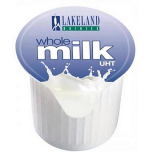 Lakeland UHT Whole Milk Pots 12ml Ref 386121 [Pack 120]