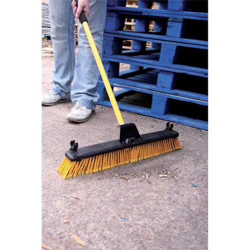 Bentley Broom Bulldozer Dual Purpose Soft/Stiff PVC Yard Broom & Metal Handle 24inch Ref SPC/HQ16 4097943 Buy online at Office 5Star or contact us Tel 01594 810081 for assistance