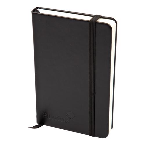 Silvine Executive Soft Feel Notebook 80gsm Ruled with Marker Ribbon 160pp A4 Black Ref 198BK Sinclairs