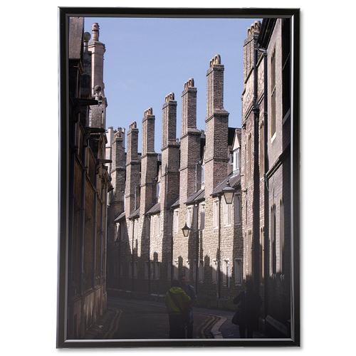 5 Star Facilities Snap Frame with Non-glass Polystyrene Front Back-loading A3 420x297mm Black