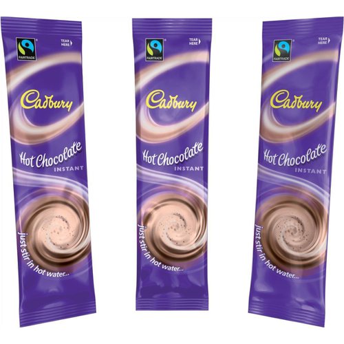 Cadbury Hot Chocolate Powder Sachets Fairtrade 1 Cup Ref 403111 [Pack 50]