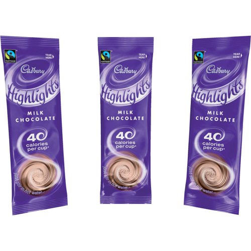 Cadbury Chocolate Highlights Fairtrade Hot Chocolate Powder Sachets Low Calorie Ref 0403173 [Pack 30]  391824