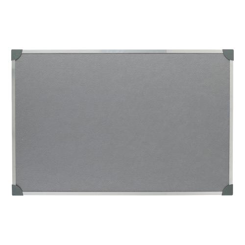 5 Star Office Felt Notice board with Fixings and Aluminium Trim W900xH600mm Grey