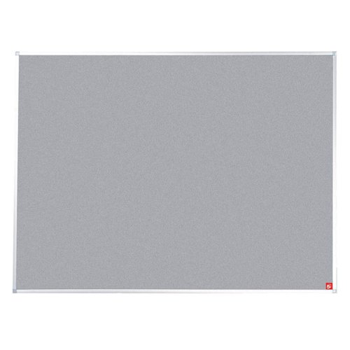 5 Star Office Felt Noticeboard with Fixings and Aluminium Trim W1800xH1200mm Grey