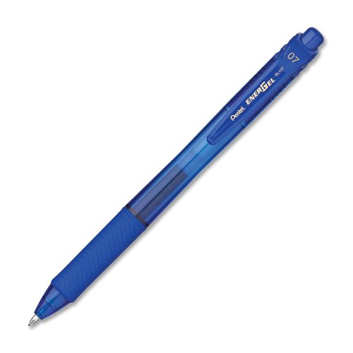 Pentel EnerGel X Rollerball Retractable 0.7mm Tip 0.35mm Line Blue Ref BL107-C [Pack 12]