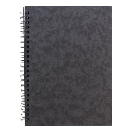 Notebook Sidebound Twin Wire 80gsm Ruled & Perforated 120pp A5 Black Pack 10