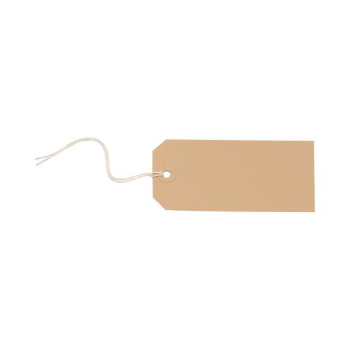 Tag Labels Strung 120x60mm Buff [Pack 1000]