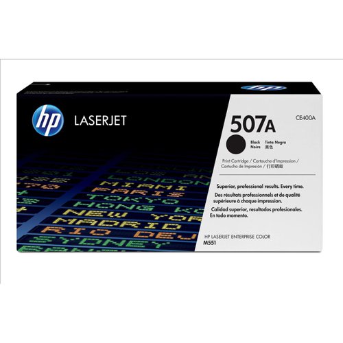 HP 507A Laser Toner Cartridge Black Ref CE400A [Each]