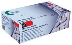 Examination Gloves Powder-free Nitrile Latex-free Tear-resistant Large Blue [Pack 200]