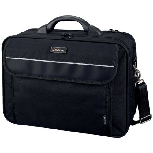 Lightpak Arco Laptop Bag Padded Nylon Capacity 17in Black Ref 46010