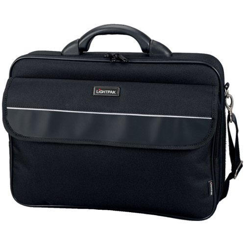 Lightpak Elite Large Laptop Case Nylon Capacity 17in Black Ref 46111