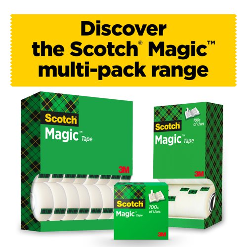 Scotch Magic Tape 12mmx66m Matt Ref 8101266 [Pack 2]