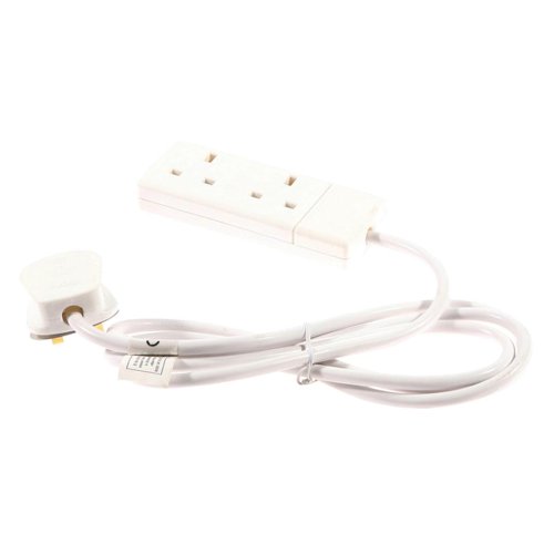 Extension Lead 2-Way Socket 2m Cable