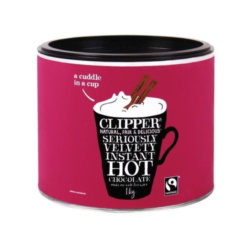 Clipper Fairtrade Hot Chocolate Tin 1kg Ref A06793  4059962