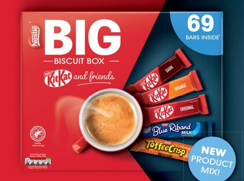 Nestle Big Chocolate Box Five Assorted Biscuit Bars [Box 69]