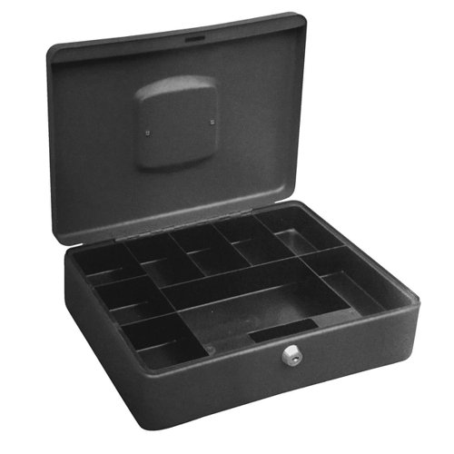 5 Star Facilities High Capacity Cash Box 8 Part Coin Tray 1 Part Note Section W300xD230xH90mm Titanium