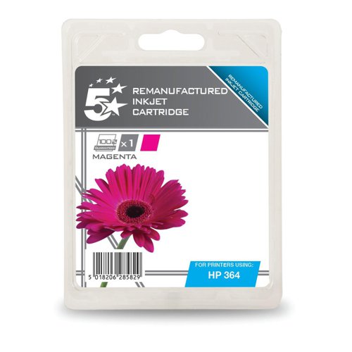 5 Star Office Remanufactured Inkjet Cartridge Page Life 300Pp 3ml Magenta [Hp No.364 Cb319Ee Alternative]