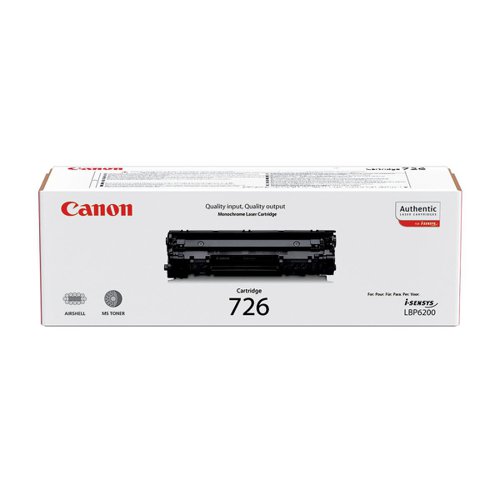 Canon 726 Laser Toner Cartridge Page Life 2100pp Black Ref 3483B002