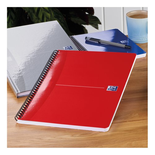 Oxford Office Nbk Wirebound Soft Cover 90gsm Smart Ruled 180pp A4 Assorted Colour Ref 100105331 [Pack 5]