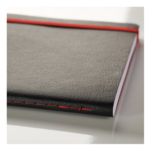 Black By Black n Red Business Journal Soft Cover Ruled and Numbered 144pp A6 Ref 400051205