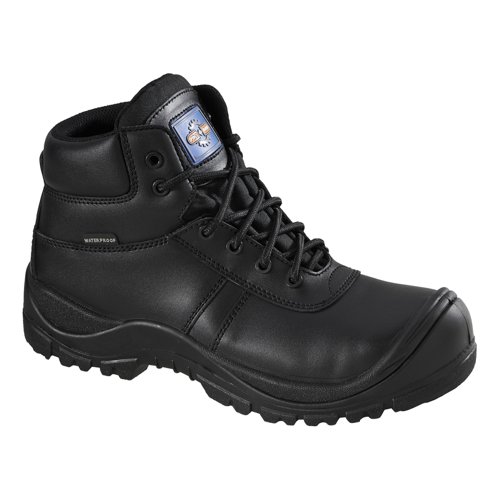 Rockfall Proman Boot Leather Waterproof 100% Non-Metallic Size 10 Black Ref PM4008-10 *5-7 Day Leadtime*