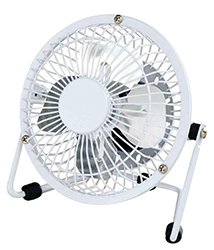 5 Star Facilities Desk Fan 4 Inch USB 2.0 Interface 180 degree. Adj height 145mm with cable 1m White