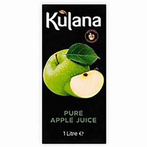 Kulana Pure Apple Juice Drink From Concentrate Carton 1 Litre x 12 Ref 471021 [Pack 12]