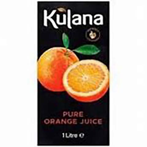 Kulana Pure Orange Juice Drink From Concentrate Carton 1 Litre Ref 471011 [Pack 12]