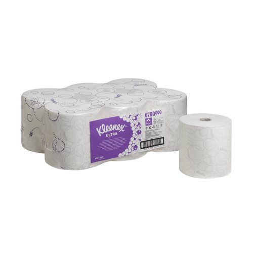 Kleenex 6780 Ultra Hand Towel Roll 150m 2-Ply White Ref 6780 [Pack 6]