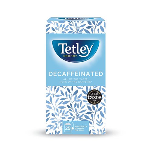 Tetley Individually Enveloped Tea Bags Decaffeinated Drawstring in Envelope Ref 1285 [Pack 25]